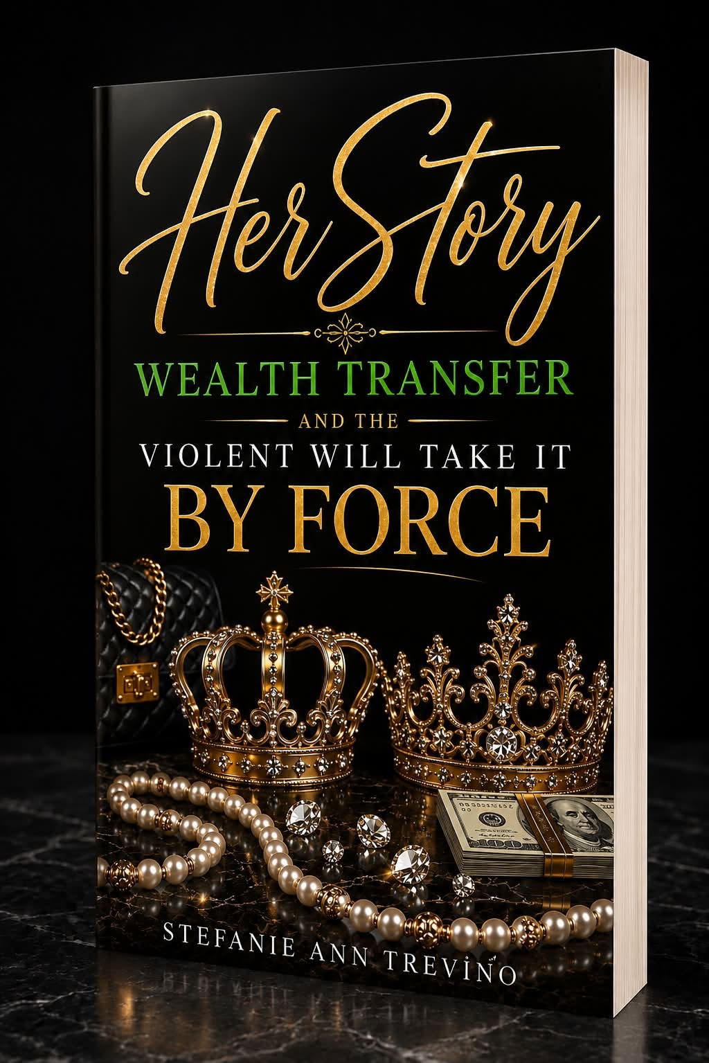 HerStory Wealth Transfer and the Violent Will Take It by Force book cover by Stefanie Ann Treviño
